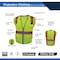 Ge Hi-Vis Safety Vest L Class 2 , Zipper 8 Pockets, ID Window GV086GL - alternate 4